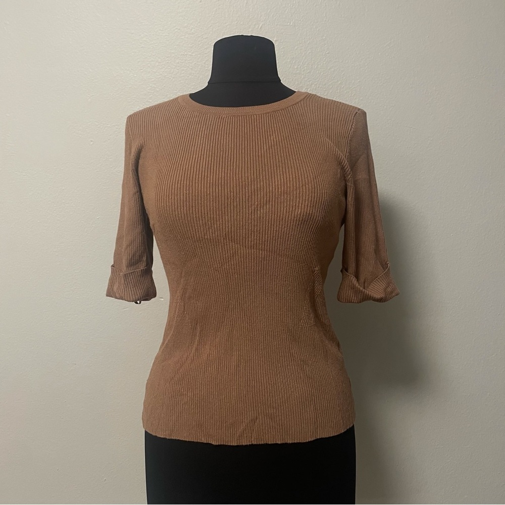 White House Black Market Knitted Brown Top